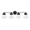 Z-Lite Vaughn 4 Light Vanity, Matte Black And Clear Seedy 736-4V-MB - alternate 5